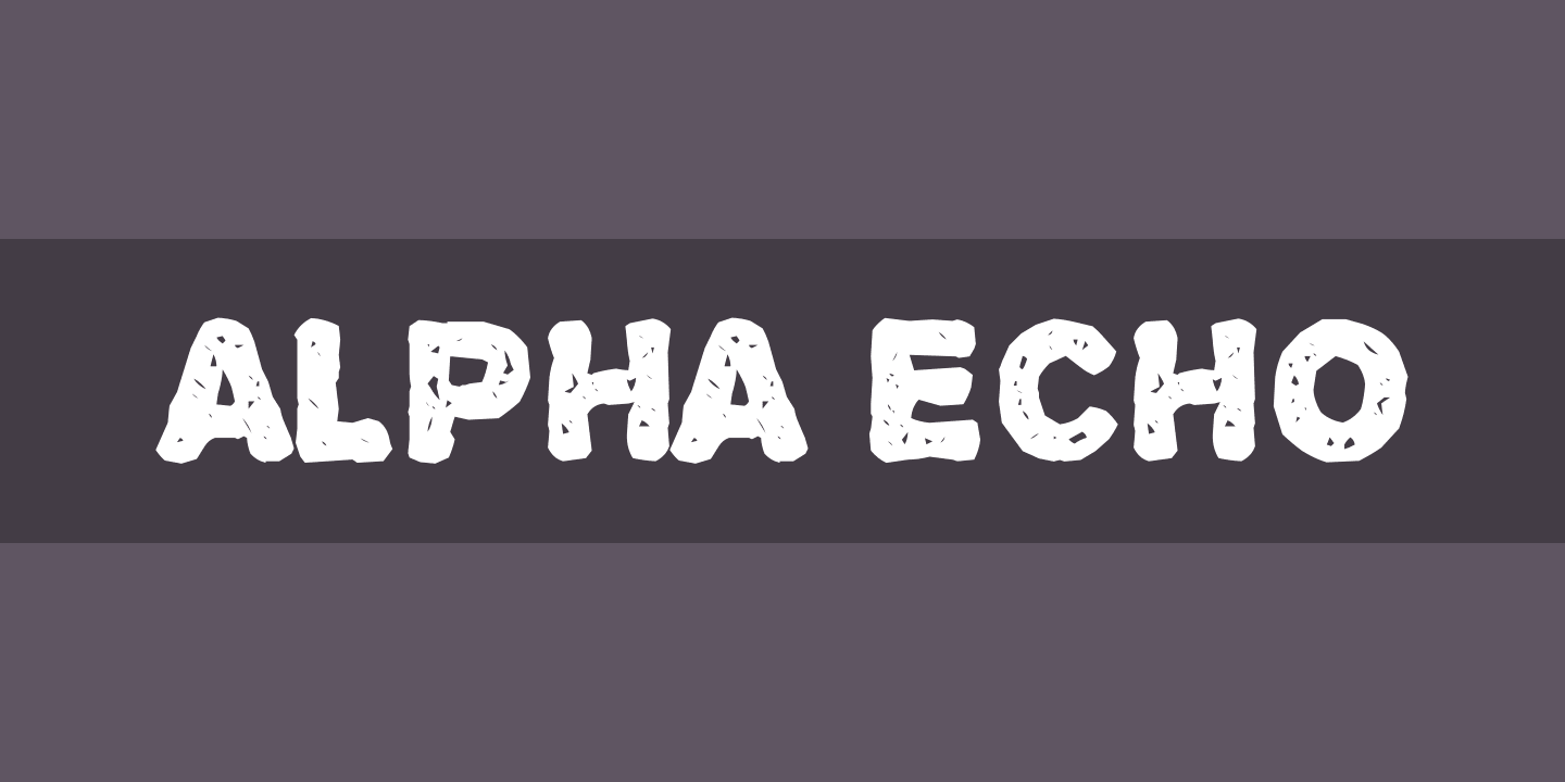 Пример шрифта Alpha Echo #1
